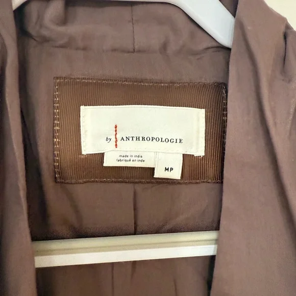 Anthropologie The Tommie Cap-Sleeve Smocked Front-Zip Shirt Dress - Picture 3 of 5